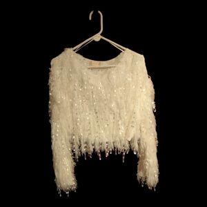 Altar’d State Fuzzy Fringe Sweater